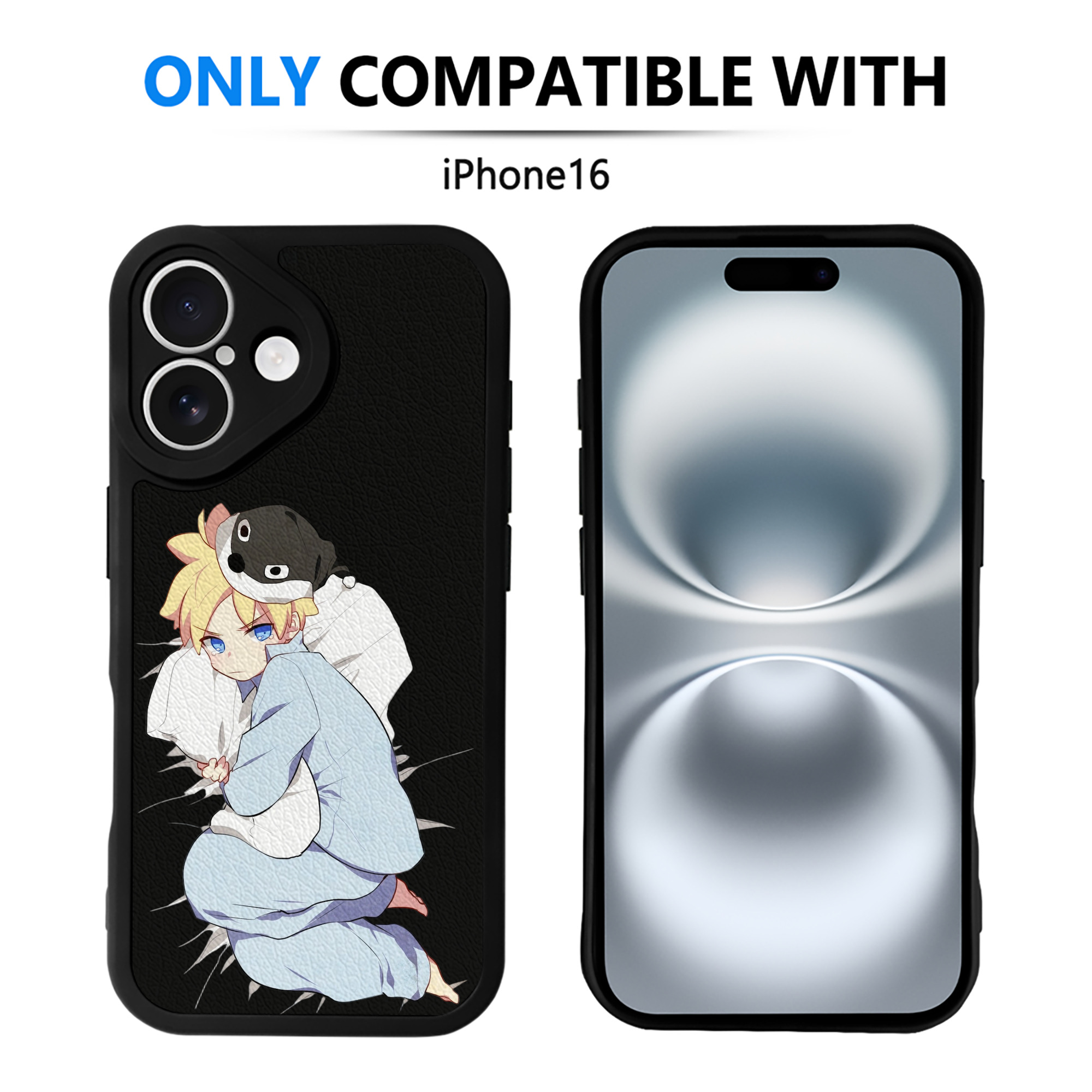 （画像用） NARUTO -ナルト- うずまき ナルト Uzumaki Naruto 【iPhone 16シリーズ対応】シリコンスマホケース（レザー調） 材質：シリコン